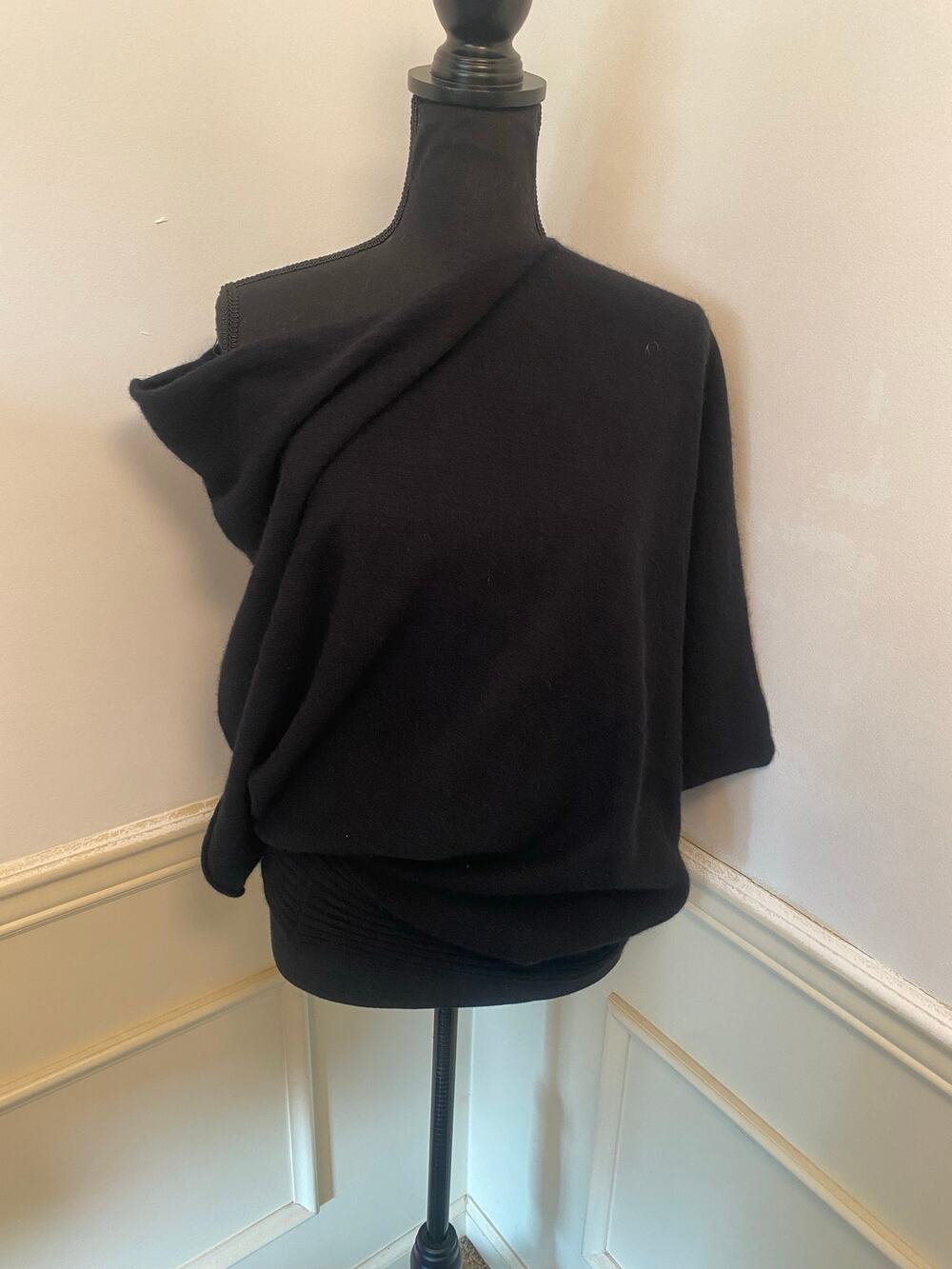 MerinoMink New Zealand Made Merino Possum Blend Asymmetrical Sweater Lagenlook